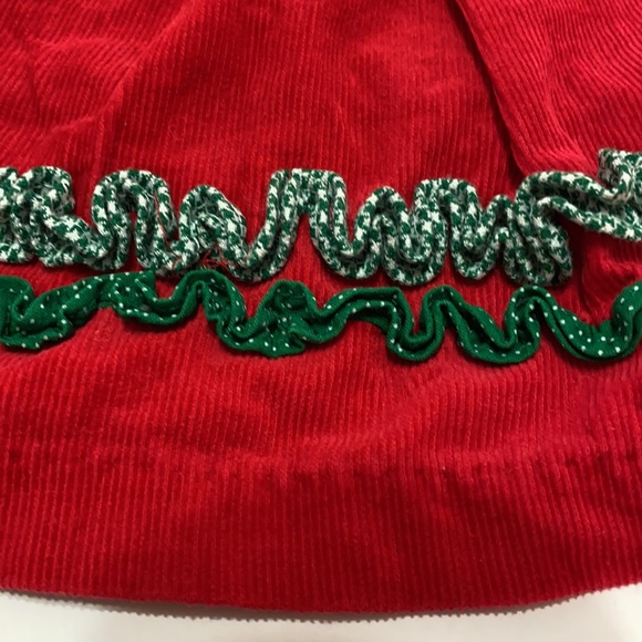 Vintage Toddler Corduroy Christmas Tree Dress - Picture 4 of 7